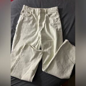 Zara jeans. Never worn. Colour is a very pale green!